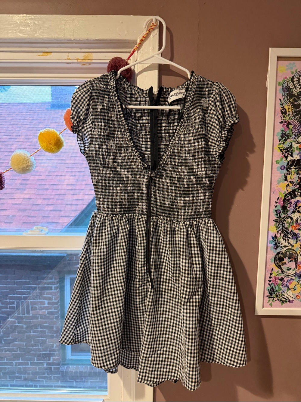 Princess Polly Westcott V-Neck Gingham Romper